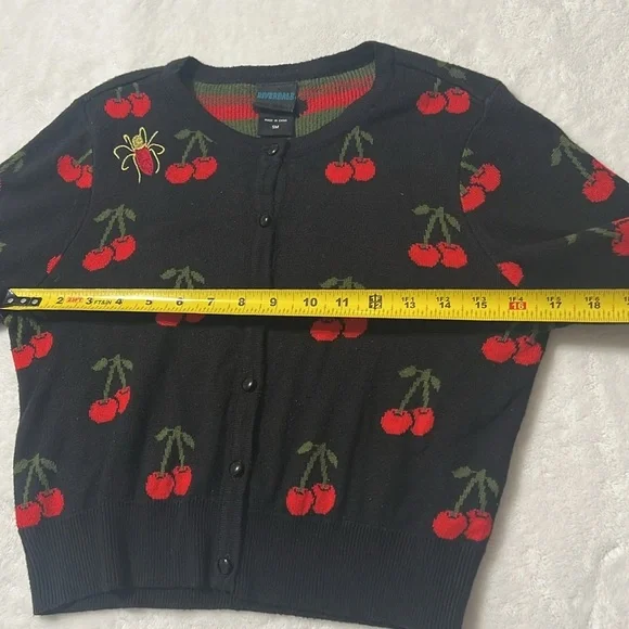 Riverdale Cherry Intarsia Cardigan Sz S - Picture 9 of 15